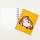 オレンジ色の太い猫のミームピクセルアート プランナー手帳 (ディスプレー)