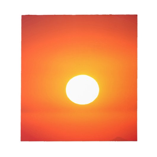 オレンジ色の太陽 ノートパッド (正面)