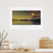 オレンジ色の太陽 ポスター (キッチン)