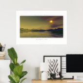 オレンジ色の太陽 ポスター (ホームオフィス)