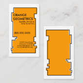 オレンジ色の奇数 名刺 (正面/裏面)