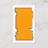 オレンジ色の奇数 名刺 (裏面)