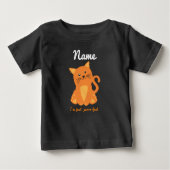 オレンジ色の子猫と可愛い引用文を目的に ベビーTシャツ (正面)