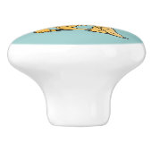 オレンジ色の子猫 セラミックノブ (側面)