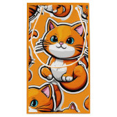 オレンジ色の子猫 プルディ スモールペーパーバッグ (裏面)