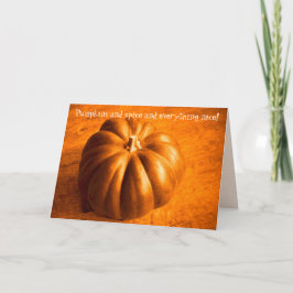 オレンジ色の季節の香りがするカボチャ　スペシャルホリデーシーズン シーズンカード