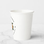 オレンジ色の小さなかわいこちゃんが途中の赤ちゃんシャワー 紙コップ (左)