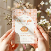 オレンジ色の小さなキューティーパイ 誕生日招待状（年齢不問） 招待状