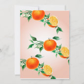 オレンジ色の小さな天使がやってくる！ベイビーシャワー 招待状 (裏面)