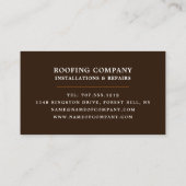 オレンジ色の屋根タイル、屋根、屋根請負業者 名刺 (裏面)