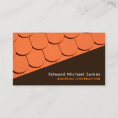 オレンジ色の屋根タイル、屋根、屋根請負業者 名刺 (正面)