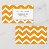 オレンジ色の山形のコールカード コーリングカード (正面/裏面)