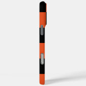 オレンジ色の市松模様に黒チェックパターン Case-Mate iPhoneケース (裏面 / 右)