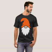 オレンジ色の帽子をかぶったクリスマス・グノーム Tシャツ (正面フル)