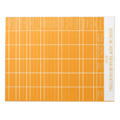 オレンジ色の年間新年予算作成帳 ノートパッド (正面)