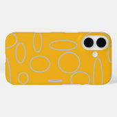 オレンジ色の幾何学的なiPhone/iPadケースのループ Case-Mate iPhoneケース (裏面 (横))