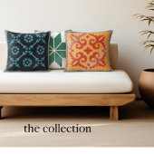 オレンジ色の幾何学的タイルボードゲー動揺してム クッション