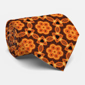 オレンジ色の幾何学的パターン03 ネクタイ (ロール)