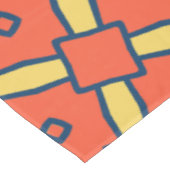 オレンジ色の幾何学的抽象芸術パターン テーブルクロス (アングル)