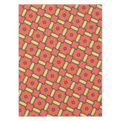 オレンジ色の幾何学的抽象芸術パターン テーブルクロス (正面)