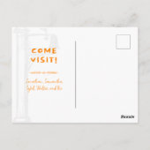 オレンジ色の引っ越しました動揺してメールボックス移動 ポストカード (裏面)