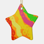 オレンジ色の強い セラミックオーナメント (左)