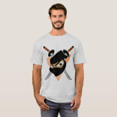 オレンジ色の強烈な忍者 Tシャツ (正面フル)