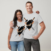 オレンジ色の強烈な忍者 Tシャツ (ユニセックス)
