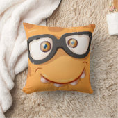 オレンジ色の怪物を賢くする クッション (ブランケット)