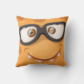 オレンジ色の怪物を賢くする クッション (裏面)