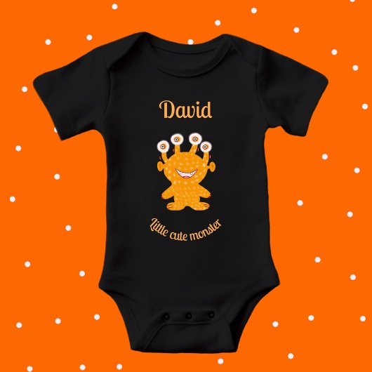 オレンジ色の怪物 ベビーボディスーツ