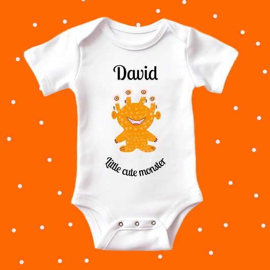 オレンジ色の怪物 ベビーボディスーツ