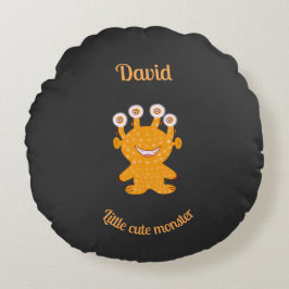 オレンジ色の怪物 ラウンドクッション