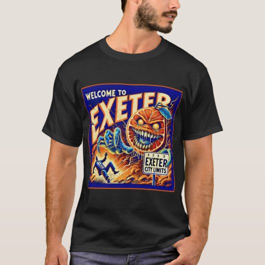 オレンジ色の恐怖がエクセターを襲う。 Tシャツ (正面)