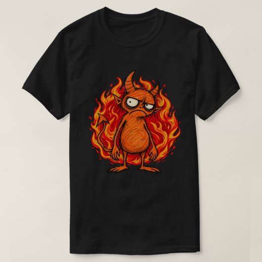 オレンジ色の悪魔 Tシャツ (デザイン正面)