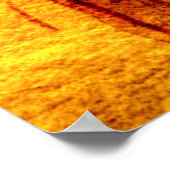 オレンジ色の悲しみ水の絵画色 ポスター (角)