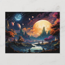 オレンジ色の惑星からの糸 ポストカード