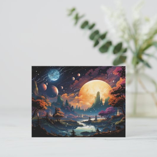 オレンジ色の惑星からの糸 ポストカード (スタンド正面)