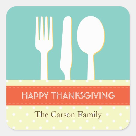 オレンジ色の感謝祭を設定する器具の場所 スクエアシール (正面)