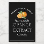 オレンジ色の抽出ラベル ワインラベル (シングルラベル)