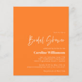 オレンジ色の抽象的なチェック柄の結婚前お茶会 (正面)