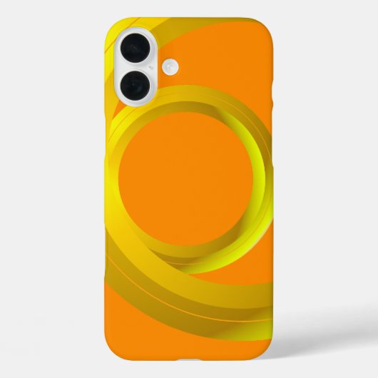 オレンジ色の抽象的なループサークル Case-Mate iPhoneケース (裏面)