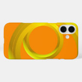 オレンジ色の抽象的なループサークル Case-Mate iPhoneケース (裏面 (横))