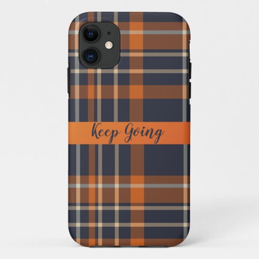 オレンジ色の抽象芸術テキスタイルiPhoneケース Case-Mate iPhoneケース (裏面)