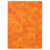 オレンジ色の抽象芸術パターン クリップボード (裏面)
