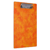 オレンジ色の抽象芸術パターン クリップボード (右)