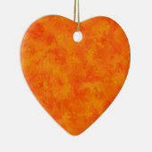 オレンジ色の抽象芸術パターン セラミックオーナメント (右)