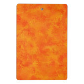 オレンジ色の抽象芸術パターン ミニクリップボード (裏面)