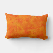 オレンジ色の抽象芸術パターン ランバークッション (裏面)