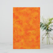 オレンジ色の抽象芸術パターン 便箋 (スタンド正面)